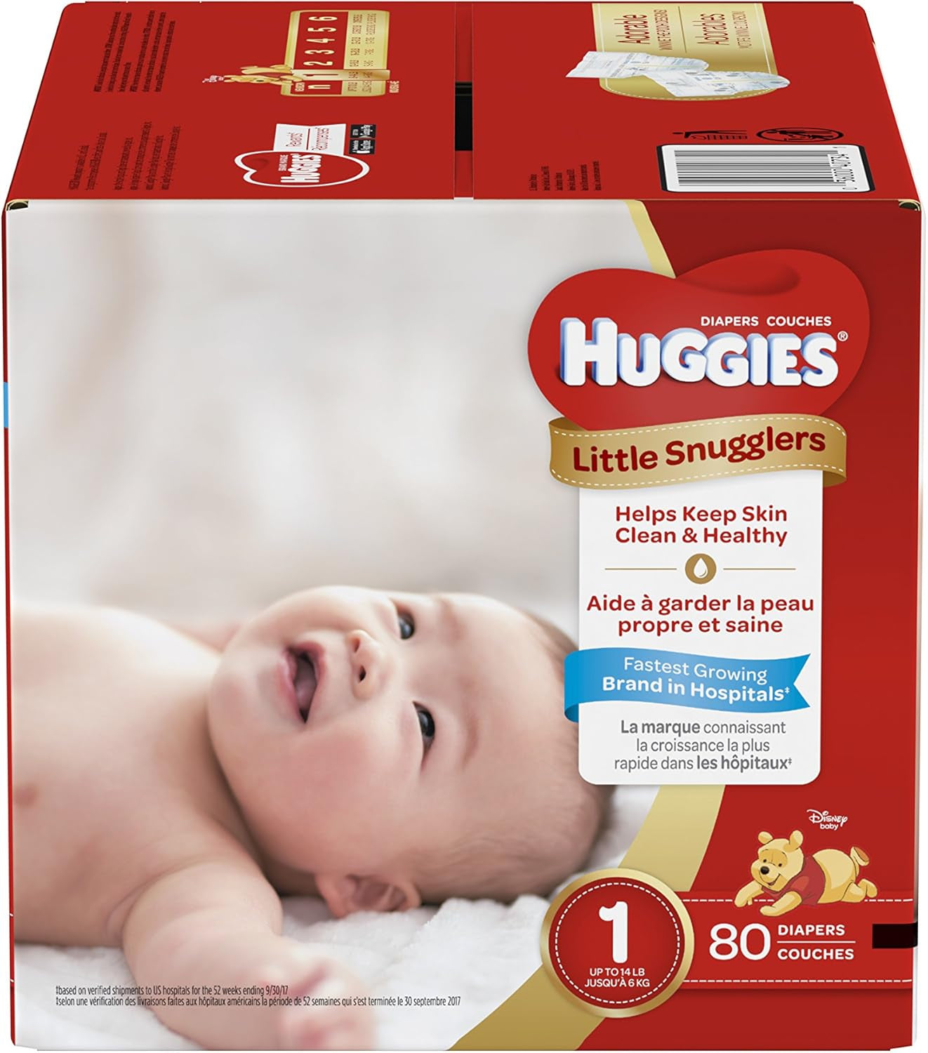 Size 3 Diapers, Little Snugglers Baby Diapers, Size 3 (16-28 Lbs), 156 Ct (6 Packs of 26)