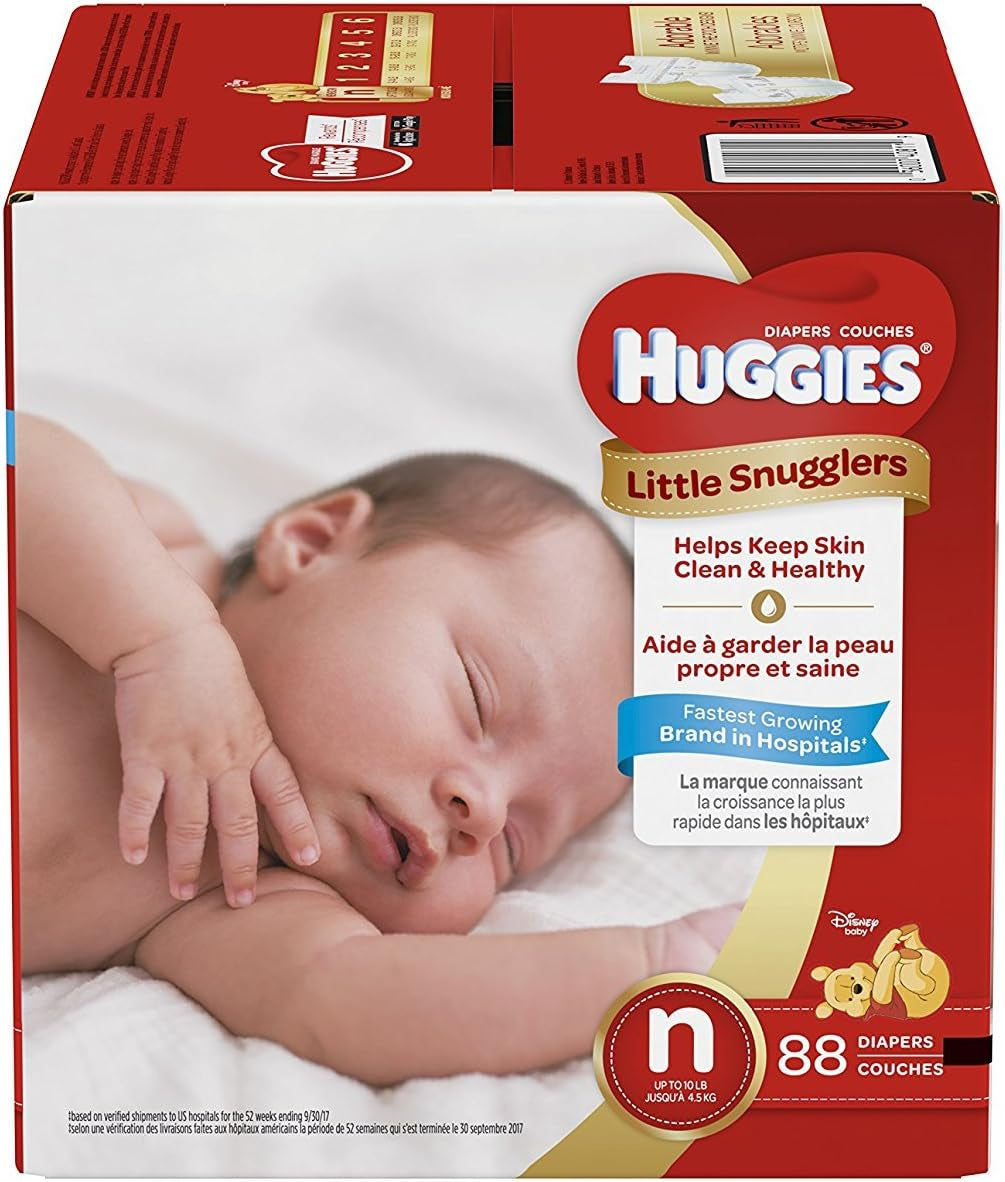 Size 3 Diapers, Little Snugglers Baby Diapers, Size 3 (16-28 Lbs), 156 Ct (6 Packs of 26)