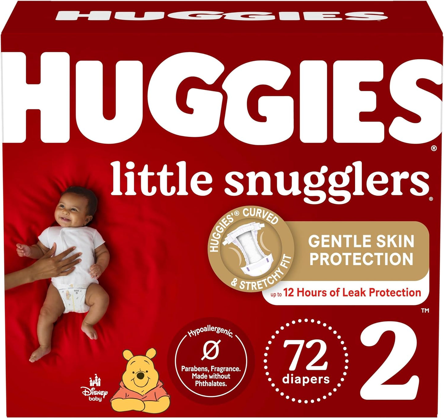 Size 3 Diapers, Little Snugglers Baby Diapers, Size 3 (16-28 Lbs), 156 Ct (6 Packs of 26)