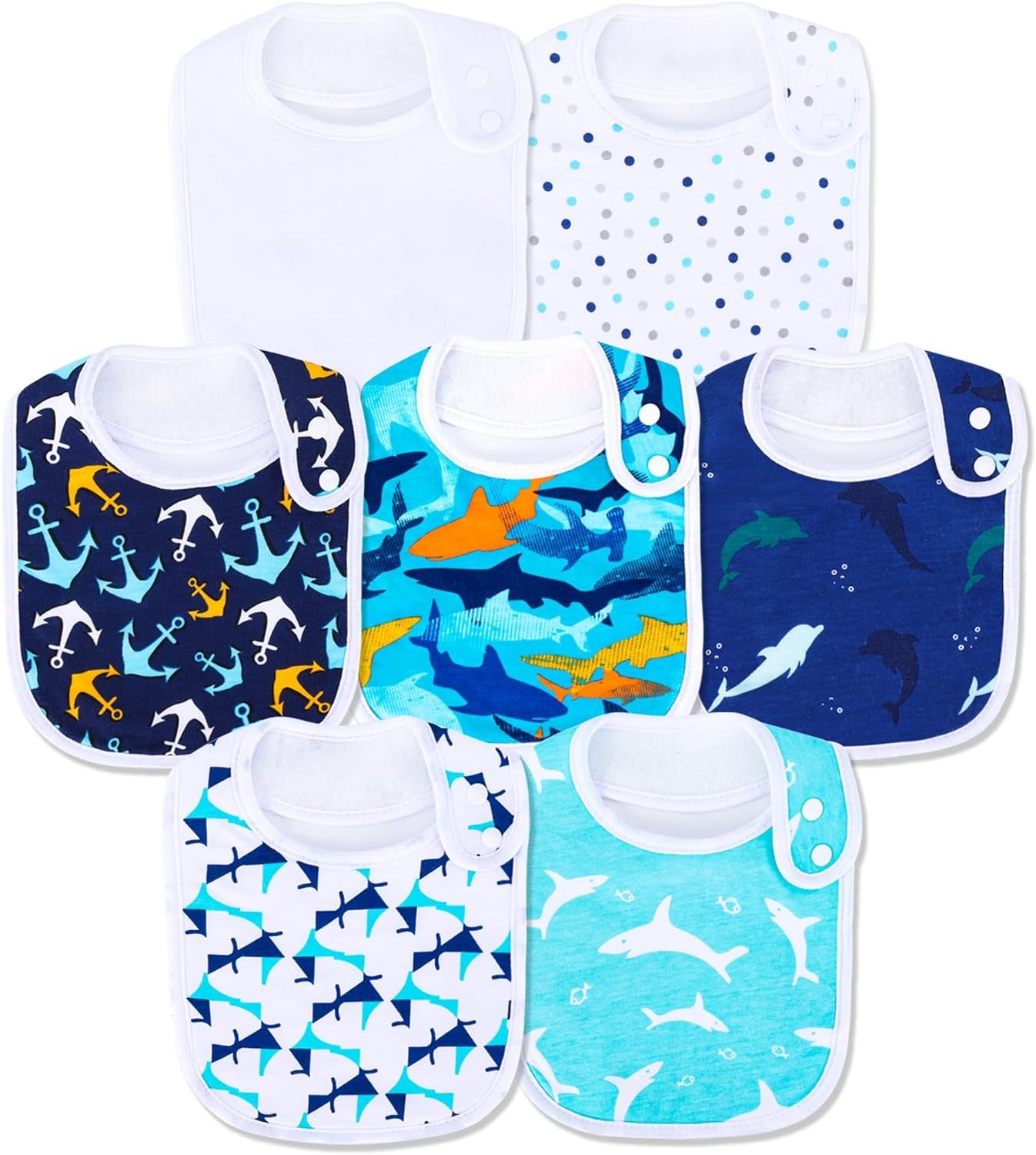 Baby Bibs Soft and Absorbent Organic Cotton Bandana Drool Bibs Set for Boys Girls Newborn 0-36 Months