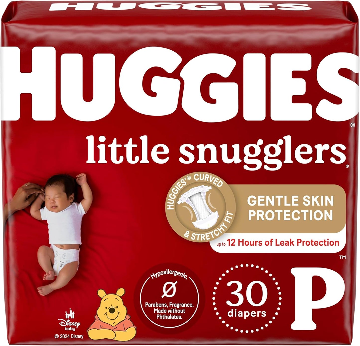 Size 3 Diapers, Little Snugglers Baby Diapers, Size 3 (16-28 Lbs), 156 Ct (6 Packs of 26)