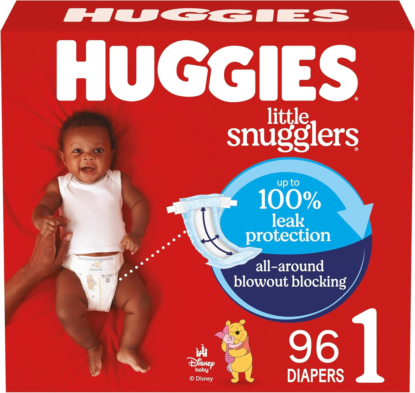 Size 3 Diapers, Little Snugglers Baby Diapers, Size 3 (16-28 Lbs), 156 Ct (6 Packs of 26)