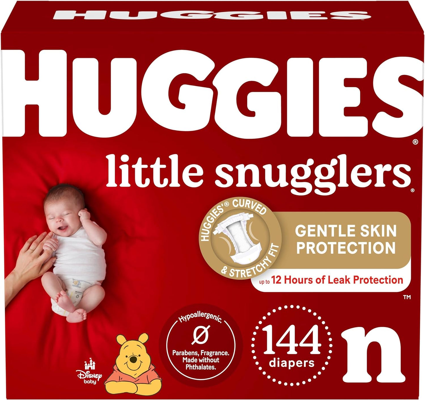 Size 3 Diapers, Little Snugglers Baby Diapers, Size 3 (16-28 Lbs), 156 Ct (6 Packs of 26)