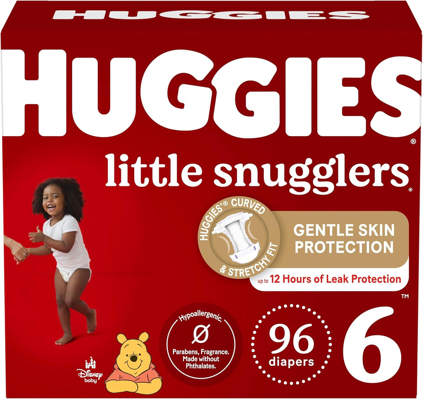 Size 3 Diapers, Little Snugglers Baby Diapers, Size 3 (16-28 Lbs), 156 Ct (6 Packs of 26)