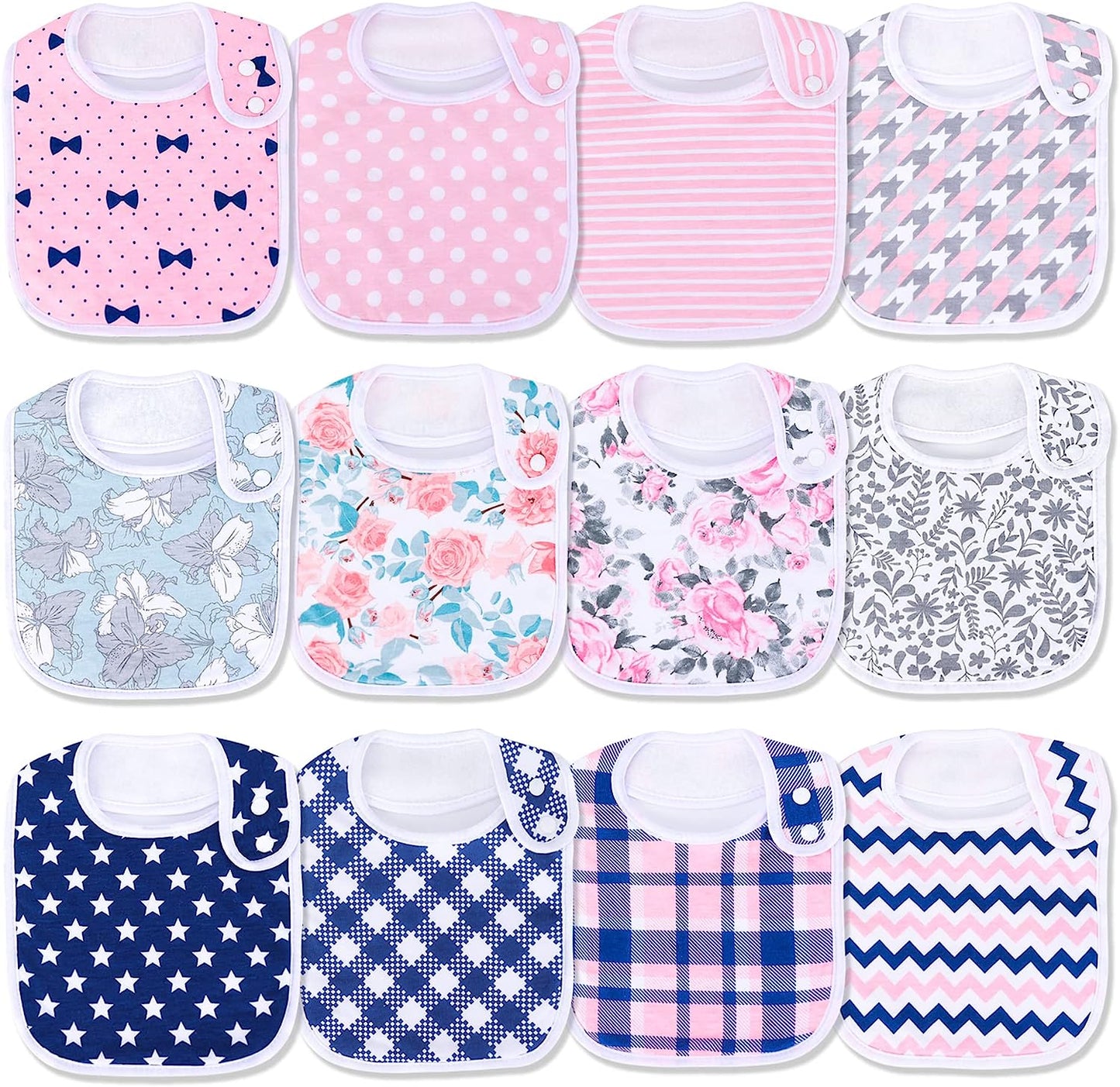 Baby Bibs Soft and Absorbent Organic Cotton Bandana Drool Bibs Set for Boys Girls Newborn 0-36 Months