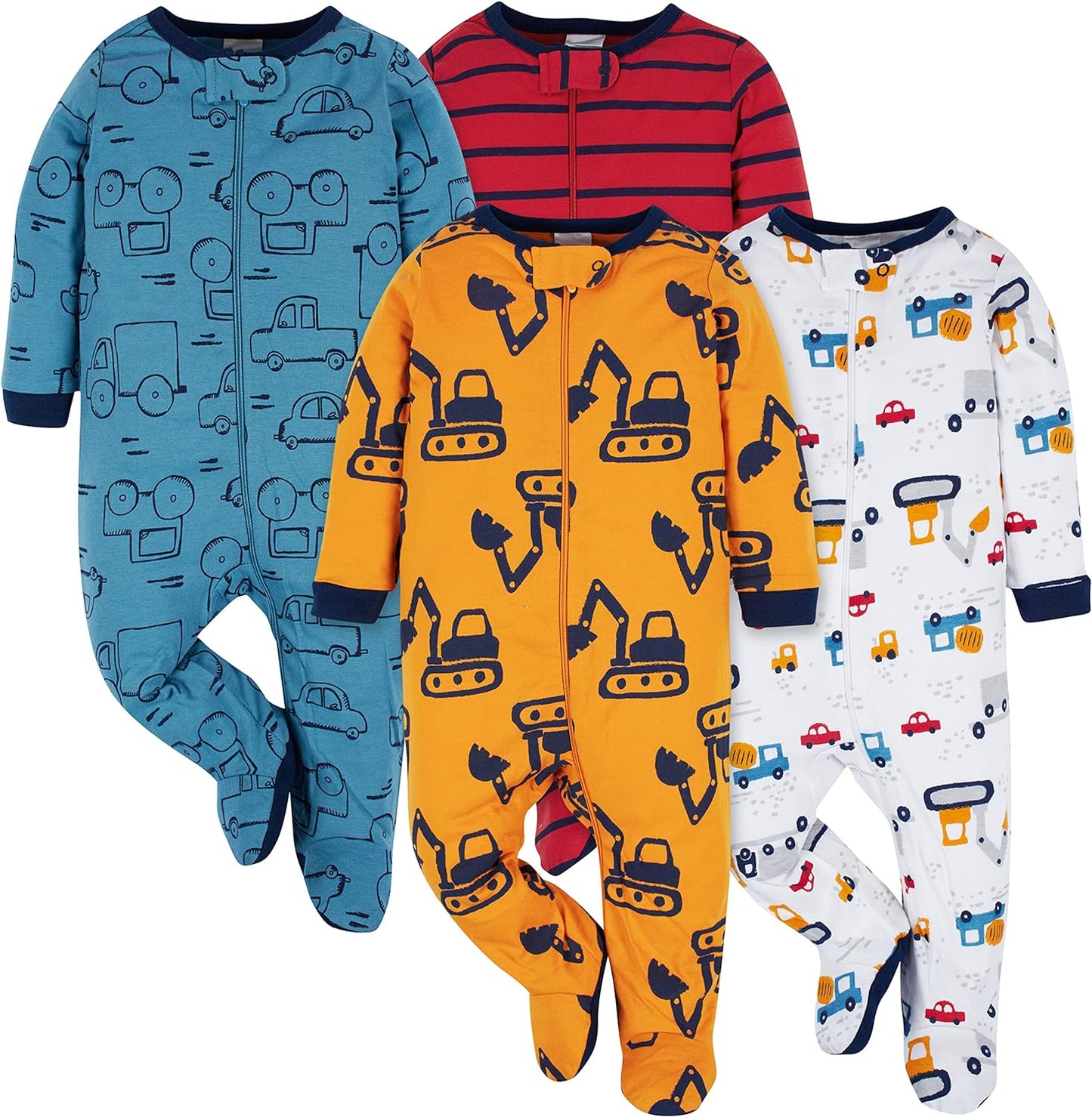 Baby Boys' 4-Pack Sleep 'N Play Footies