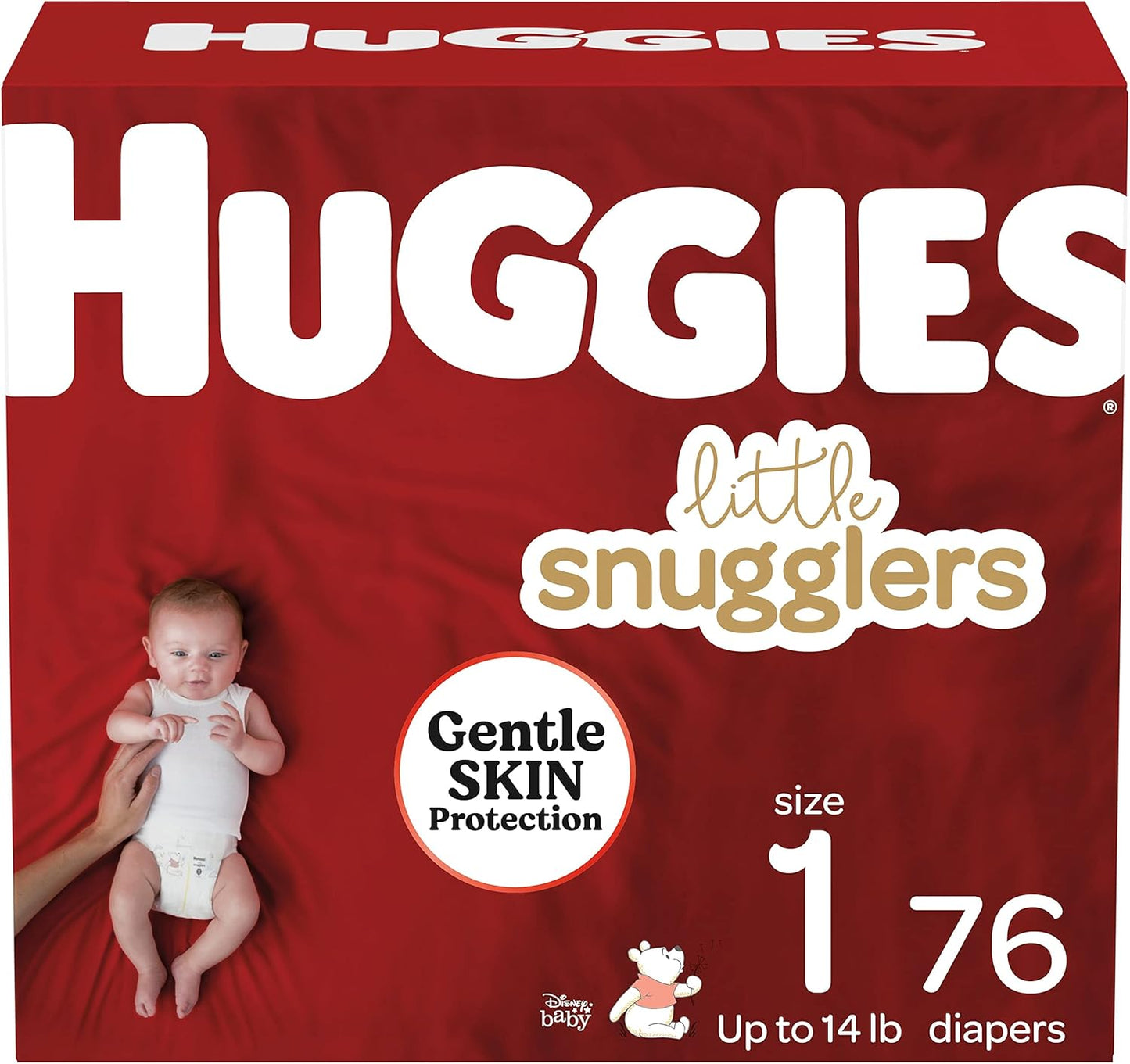 Size 3 Diapers, Little Snugglers Baby Diapers, Size 3 (16-28 Lbs), 156 Ct (6 Packs of 26)