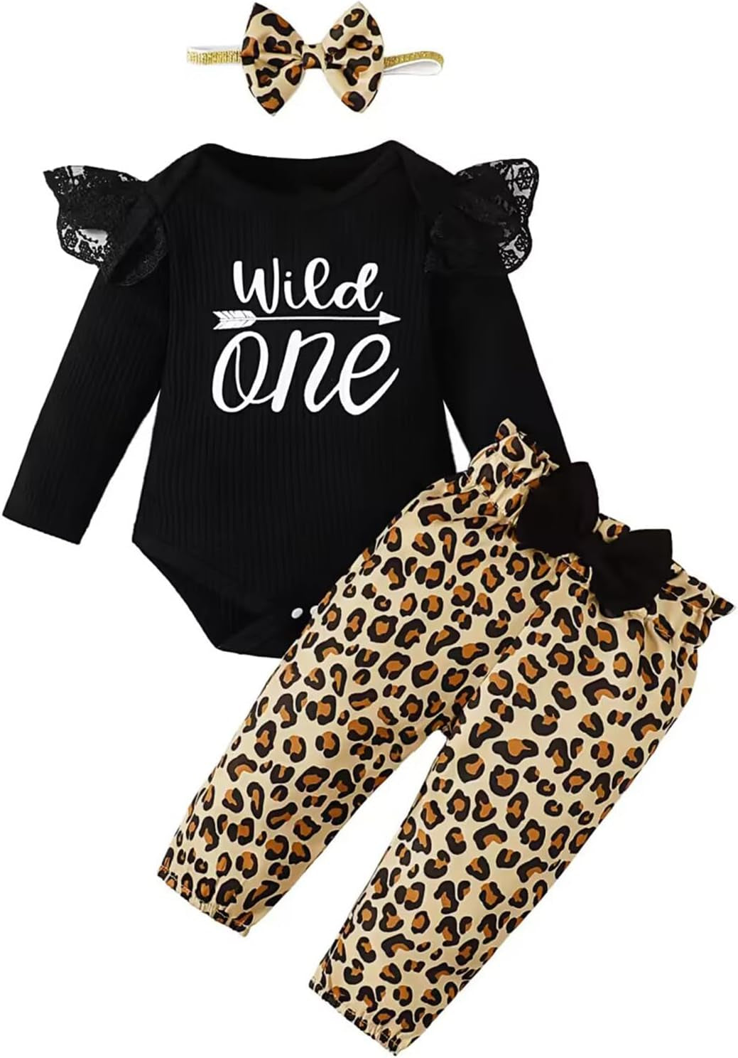 Baby Girl First Birthday Outfit 1St Birthday Girl Wild One Clothes Set