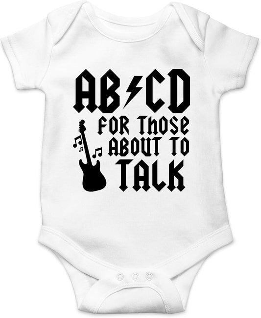 ABCD for Those about to Talk Baby Bodysuit Funny Cute Outfit Newborn Clothes for Boys & Girls