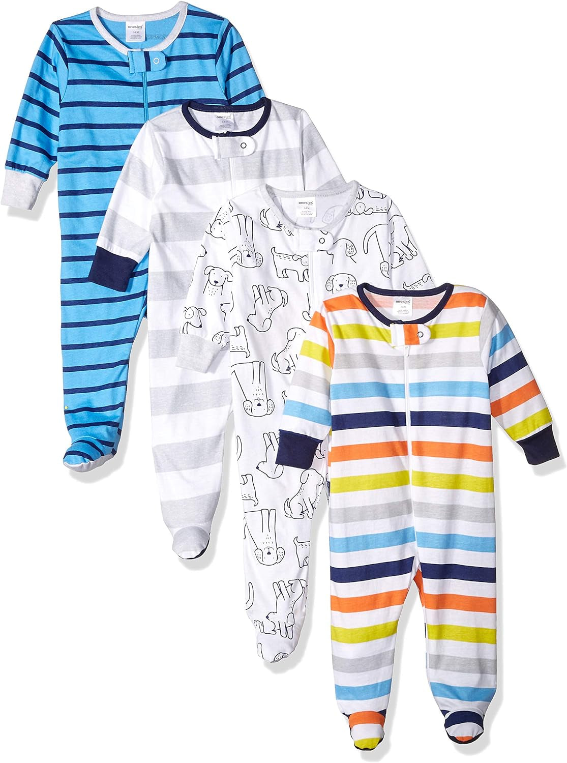 Baby Boys' 4-Pack Sleep 'N Play Footies