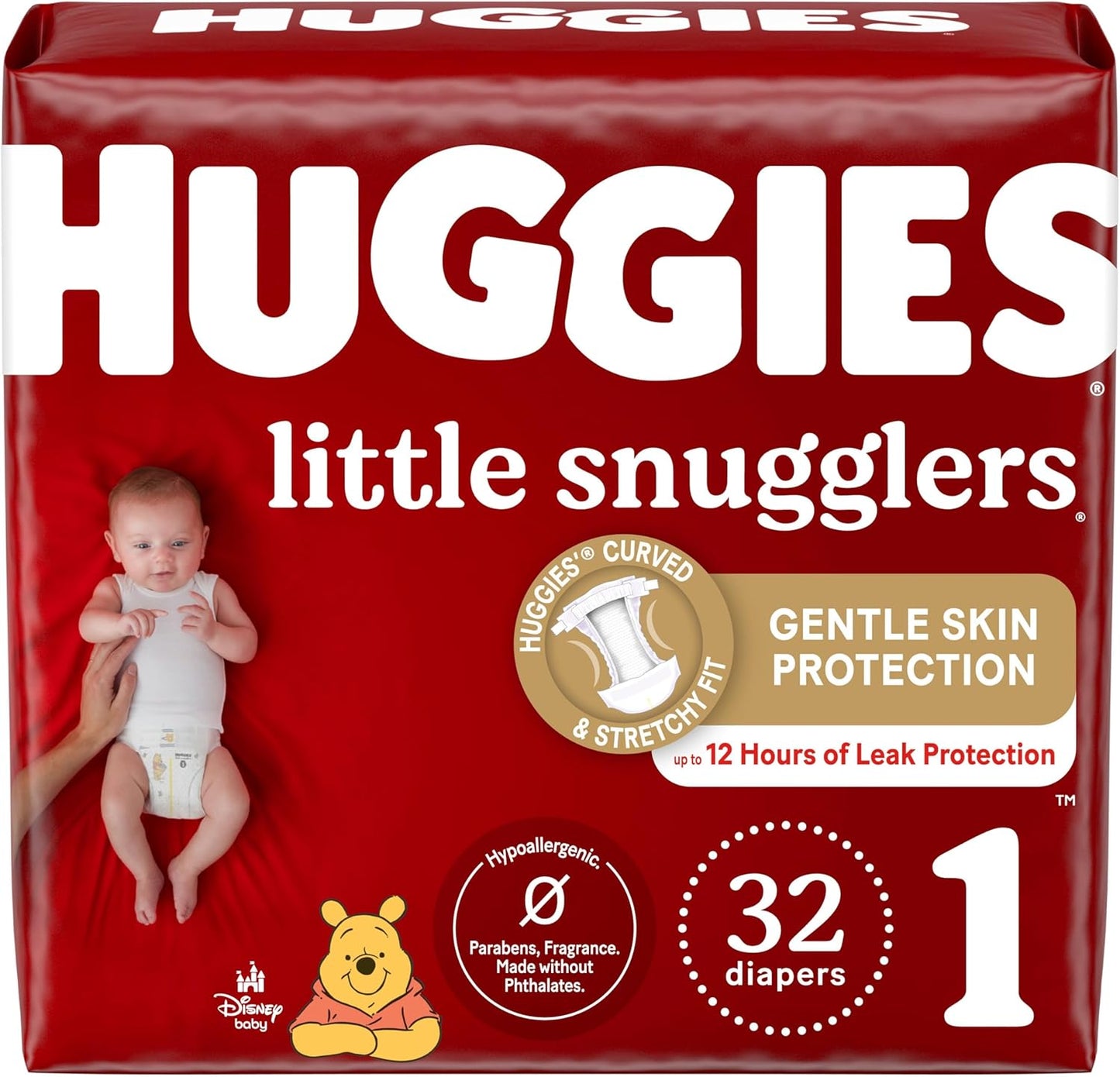 Size 3 Diapers, Little Snugglers Baby Diapers, Size 3 (16-28 Lbs), 156 Ct (6 Packs of 26)