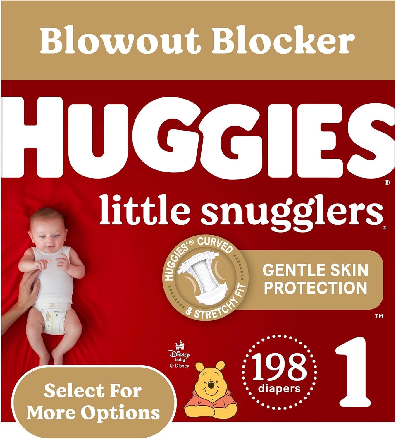 Size 3 Diapers, Little Snugglers Baby Diapers, Size 3 (16-28 Lbs), 156 Ct (6 Packs of 26)