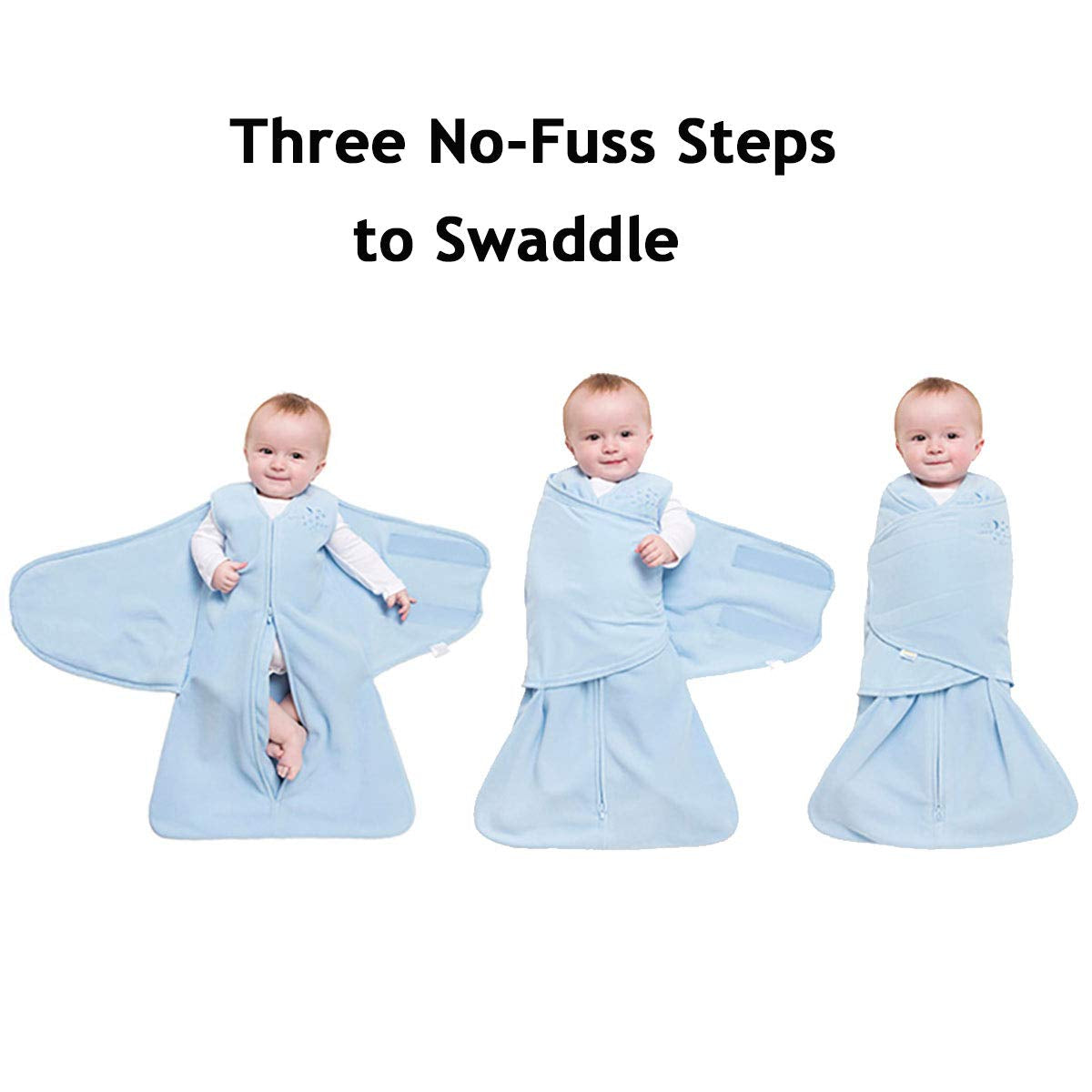 Micro-Fleece Sleepsack Swaddle, 3-Way Adjustable Wearable Blanket, TOG 3.0, Cream, Newborn, 0-3 Months