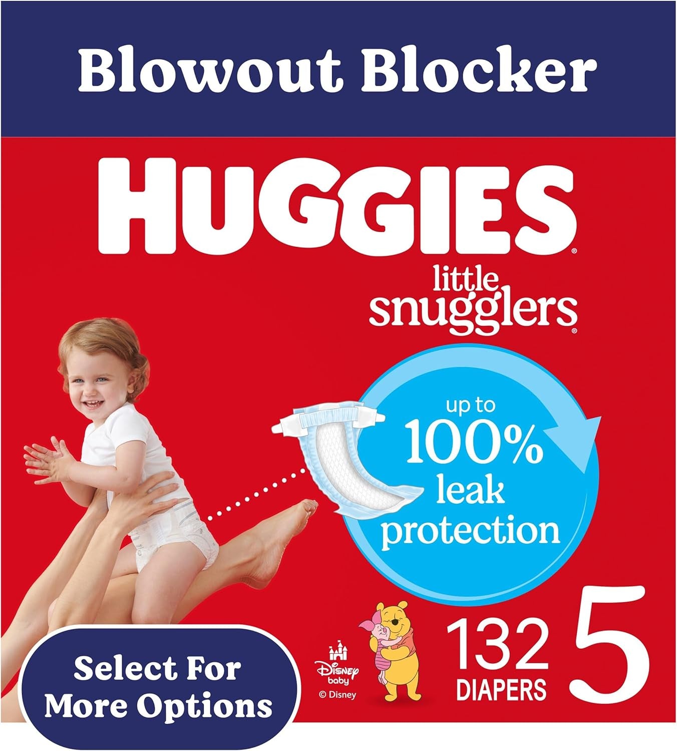 Size 3 Diapers, Little Snugglers Baby Diapers, Size 3 (16-28 Lbs), 156 Ct (6 Packs of 26)