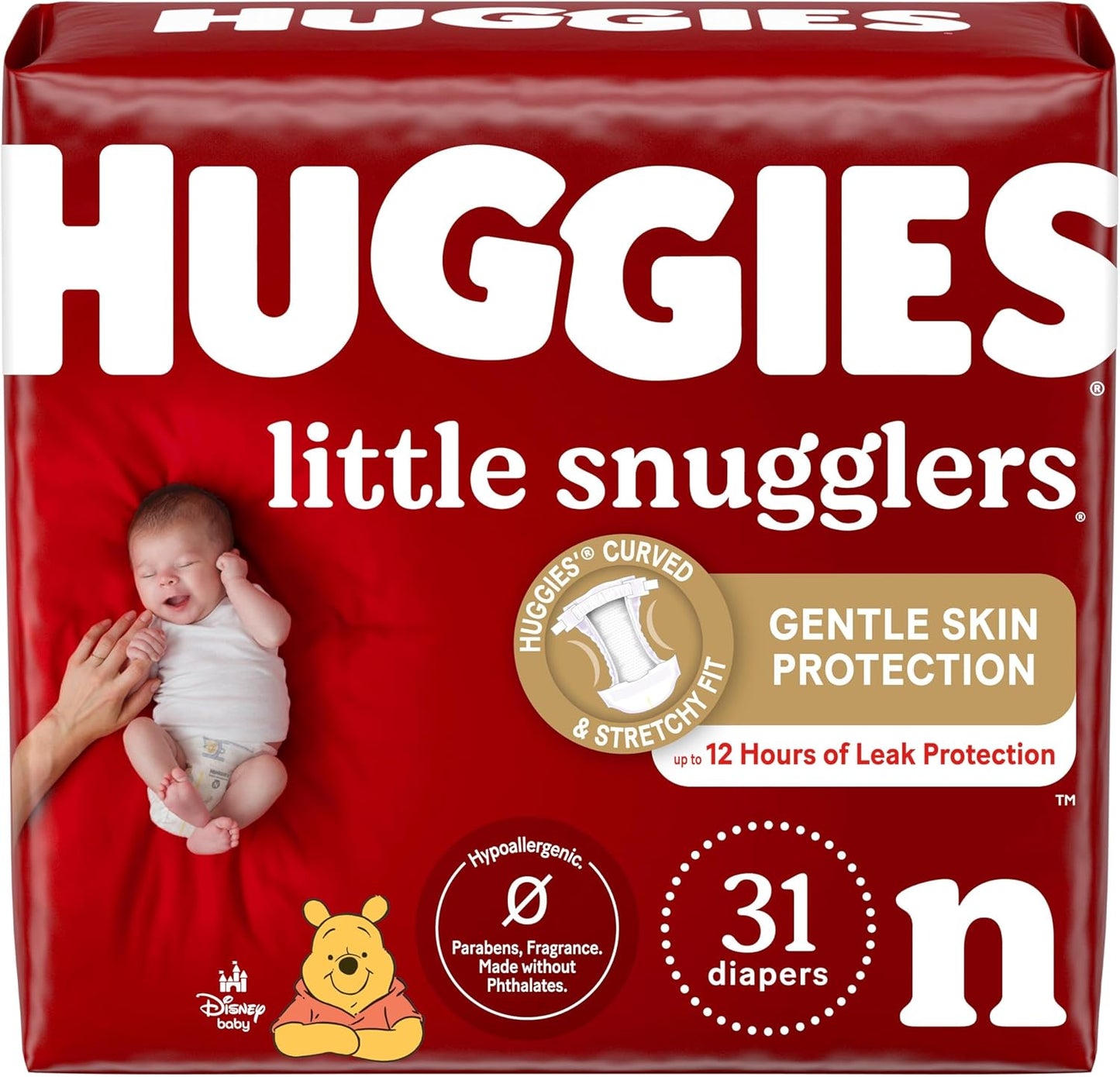 Size 3 Diapers, Little Snugglers Baby Diapers, Size 3 (16-28 Lbs), 156 Ct (6 Packs of 26)