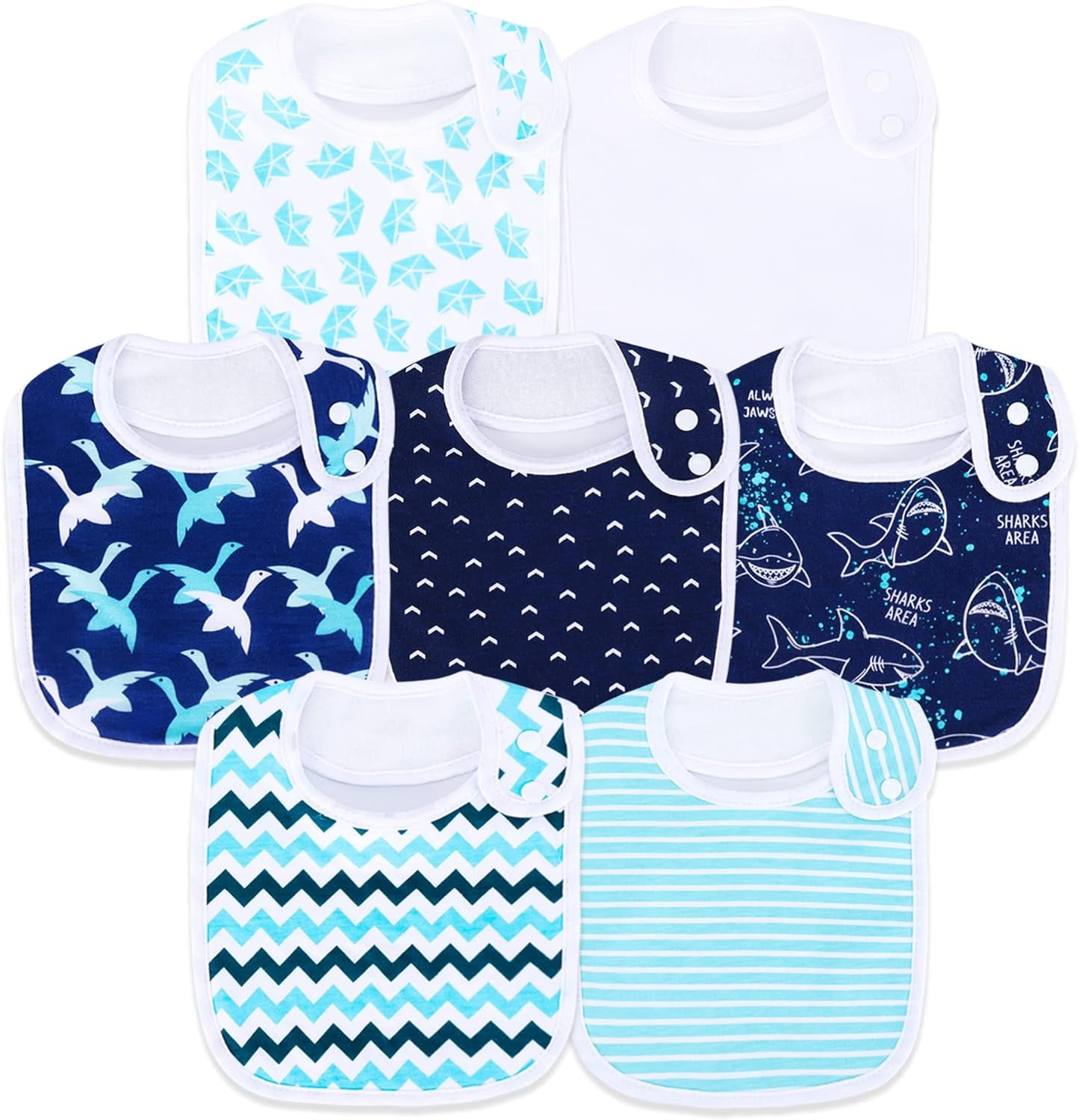 Baby Bibs Soft and Absorbent Organic Cotton Bandana Drool Bibs Set for Boys Girls Newborn 0-36 Months