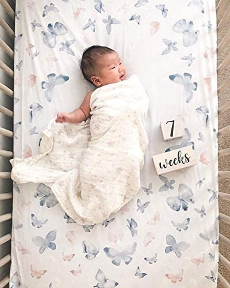 Premium Solid Wood Baby Milestone Age Blocks + Gift Box | Soft White Stained Natural Pine | Weeks Months Years Grade Newborn Photo Props | Perfect Pregnancy Gift and Keepsake, Month Photos