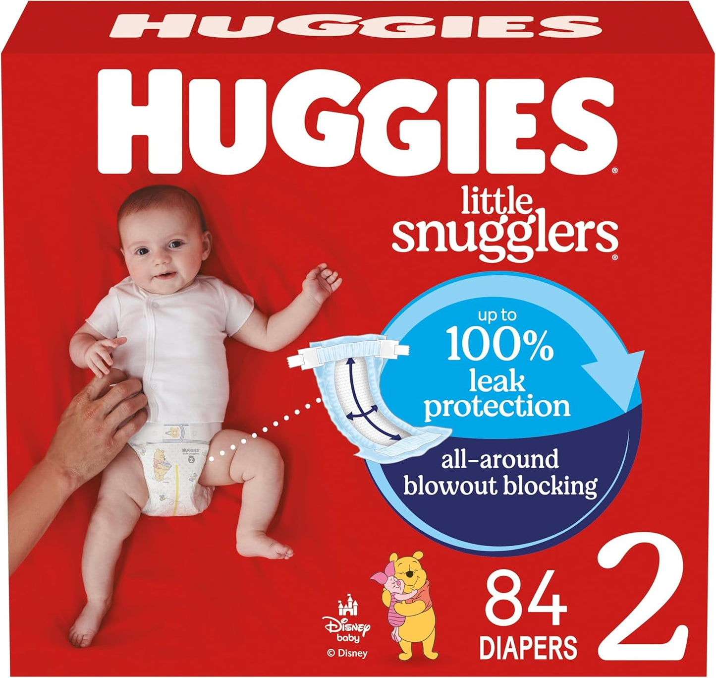 Size 3 Diapers, Little Snugglers Baby Diapers, Size 3 (16-28 Lbs), 156 Ct (6 Packs of 26)