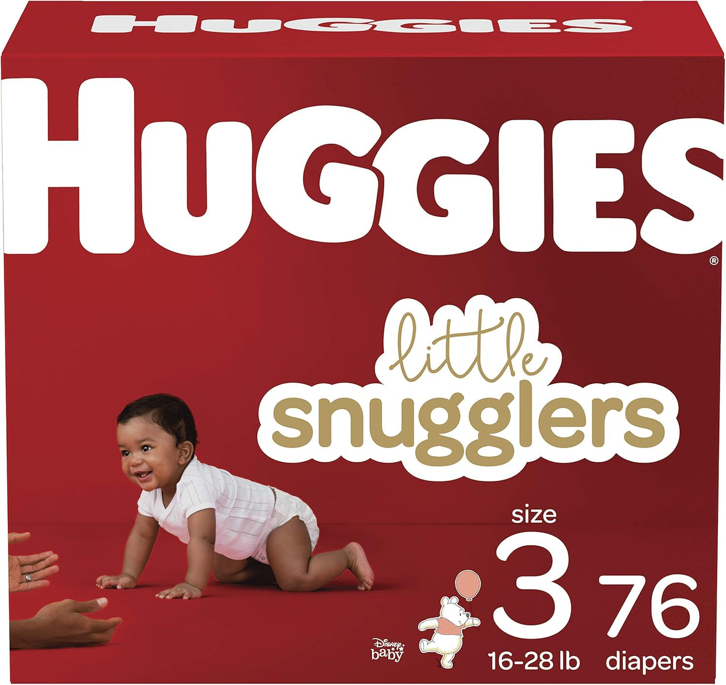 Size 3 Diapers, Little Snugglers Baby Diapers, Size 3 (16-28 Lbs), 156 Ct (6 Packs of 26)