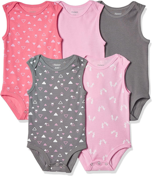 Baby and Toddler Ultimate Flexy Sleeveless Bodysuit (5 Pack)